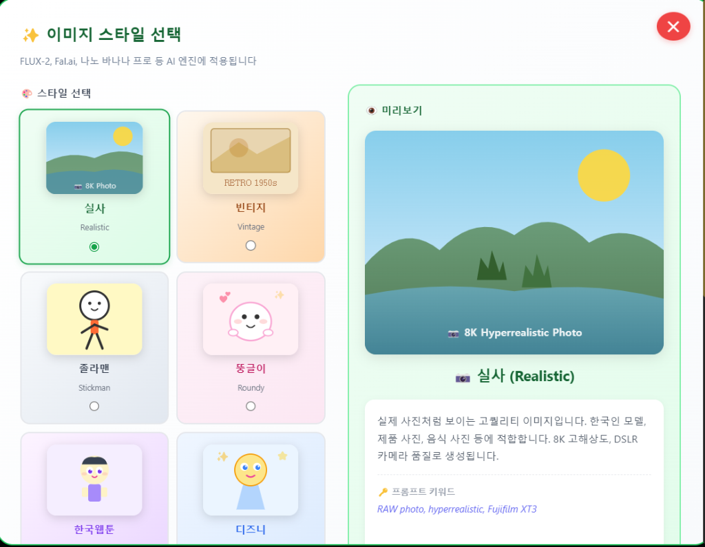 이미지 스타일